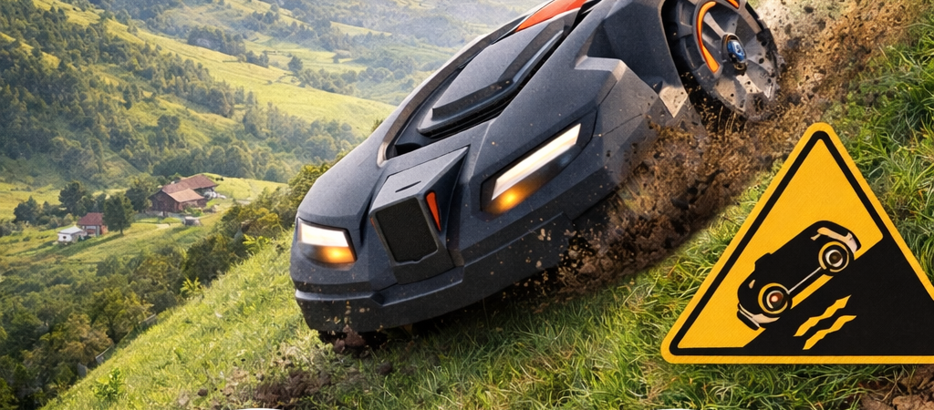 Is your Robot Mower Slipping on Hills? (And How to Fix It)