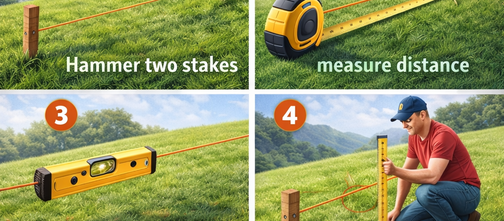 How to Measure Yard Slope (Step-by-Step)