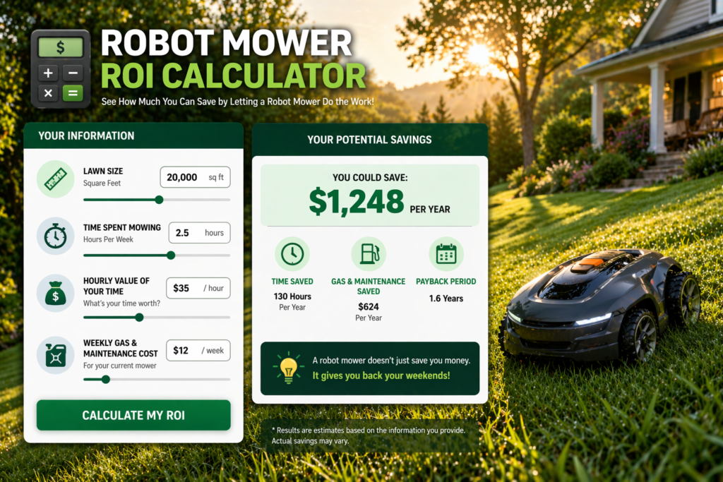 Robot Lawn Mower ROI calculator