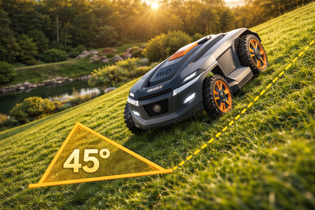 Robot Mower for 45 Degree Slopes