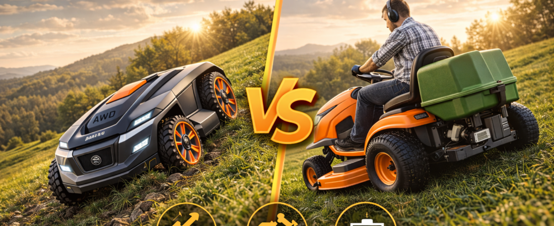 Robot Mower vs Riding Mower for Hills: Which One Saves You More Time and Money?
