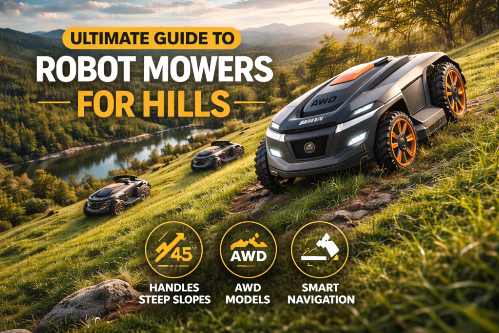 robot mowers for hills