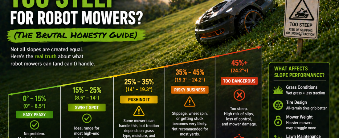 What Slope Is Too Steep for Robot Mowers? (The Brutal Honesty Guide)