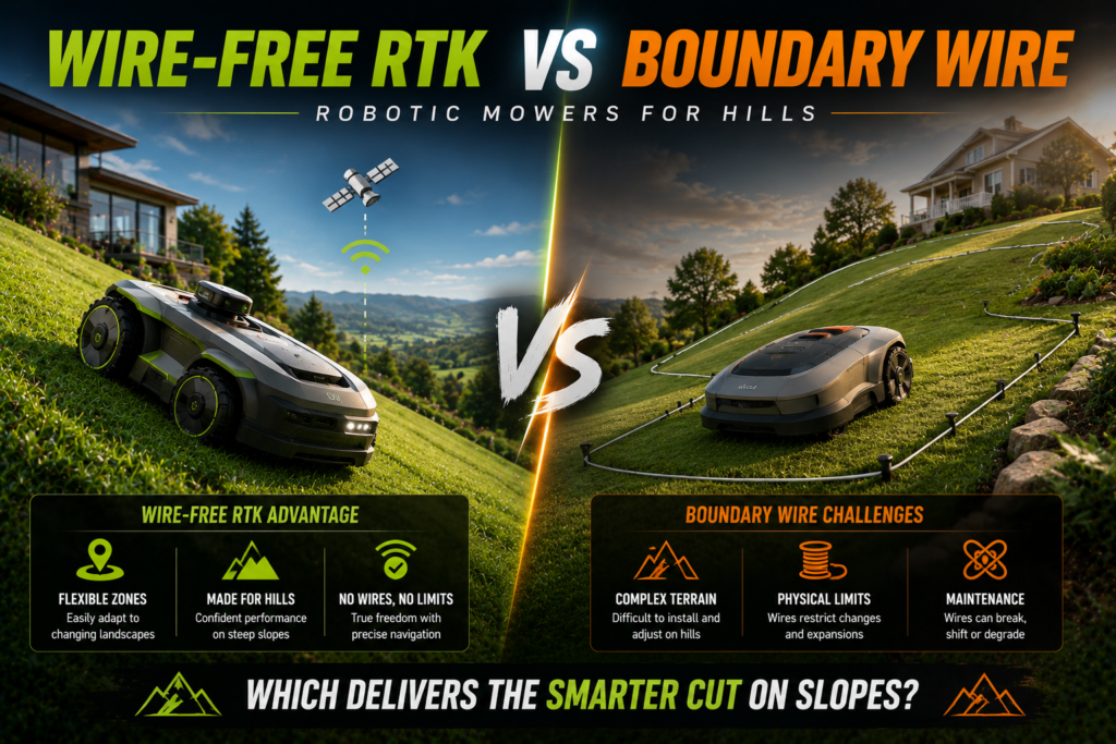 Wire‑Free RTK vs Boundary Wire