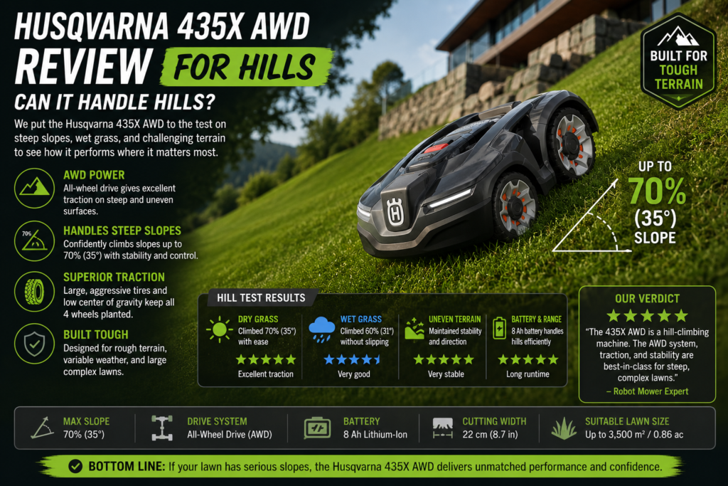 Husqvarna 435X AWD Review for hills