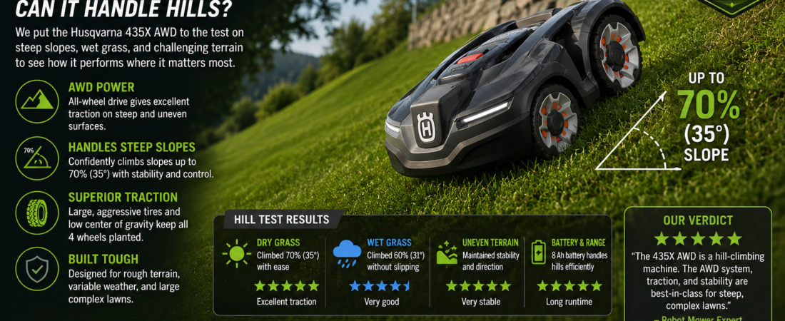 Husqvarna 435X AWD Review for hills. Can It Handle Hills?