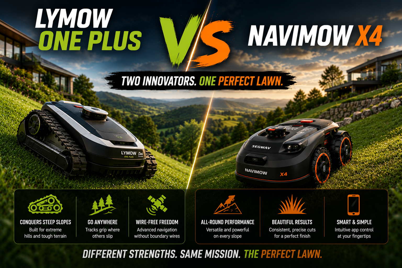 Lymow One Plus vs Navimow X4: Which Robot Mower Conquers Hills Best?