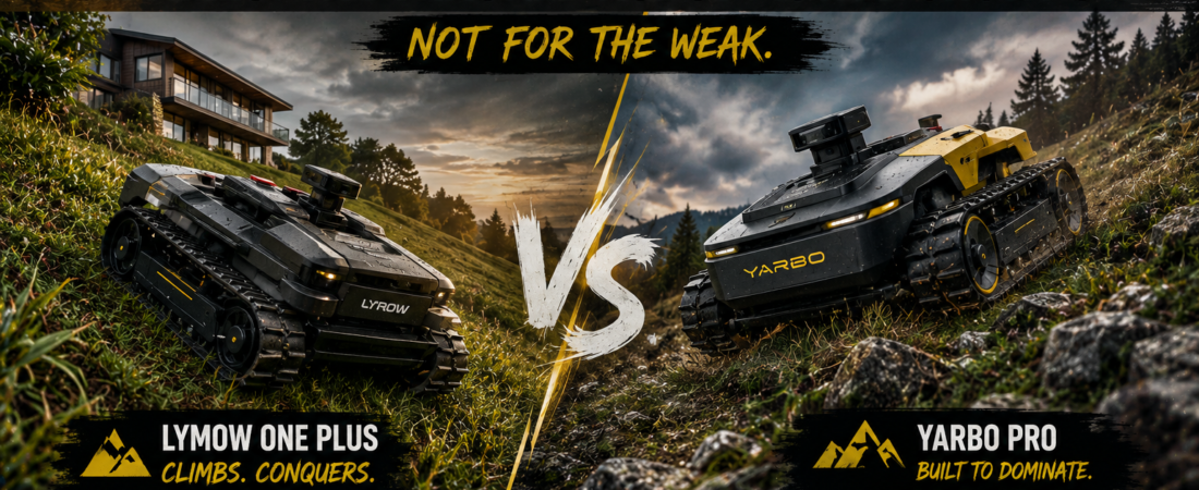 Lymow One Plus vs. Yarbo Pro for Hills: The Tracked Robot Mower Showdown Not for the weak