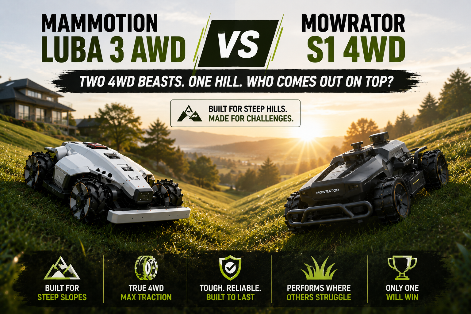 Mammotion LUBA 3 AWD vs Mowrator S1 4WD