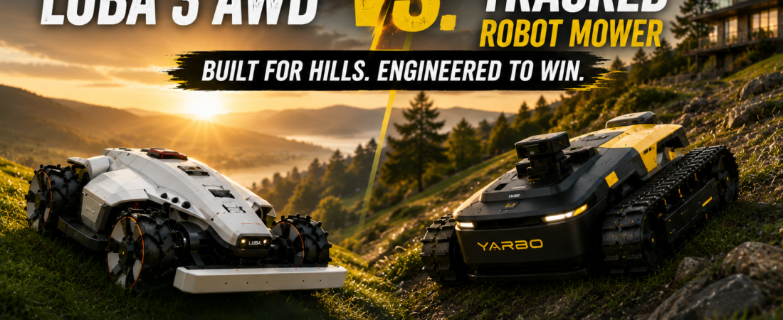 Mammotion LUBA 3 AWD vs. Yarbo Tracked Robot Mower for Hills