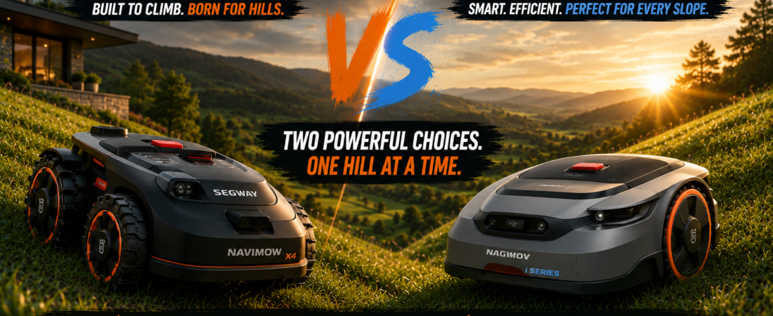 Segway Navimow X4 vs Navimow i Series for hills